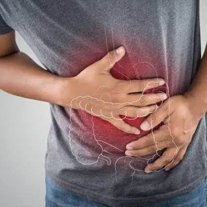 Man suffering from intense stomach pain cause of Diarrhea