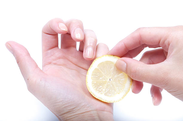 Lemon Juice for tattoo removal concept.